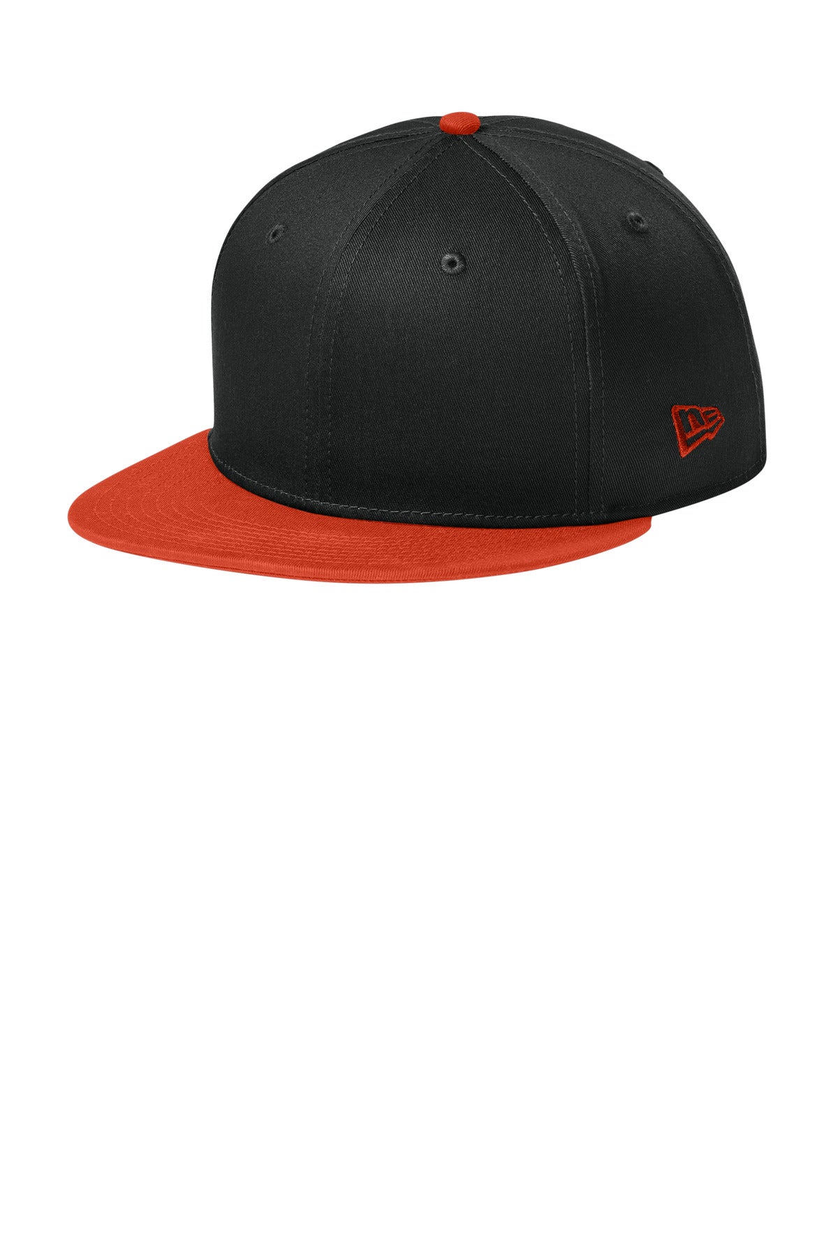 New Era - Flat Bill Snapback Cap - Flag Black/ Team Orange