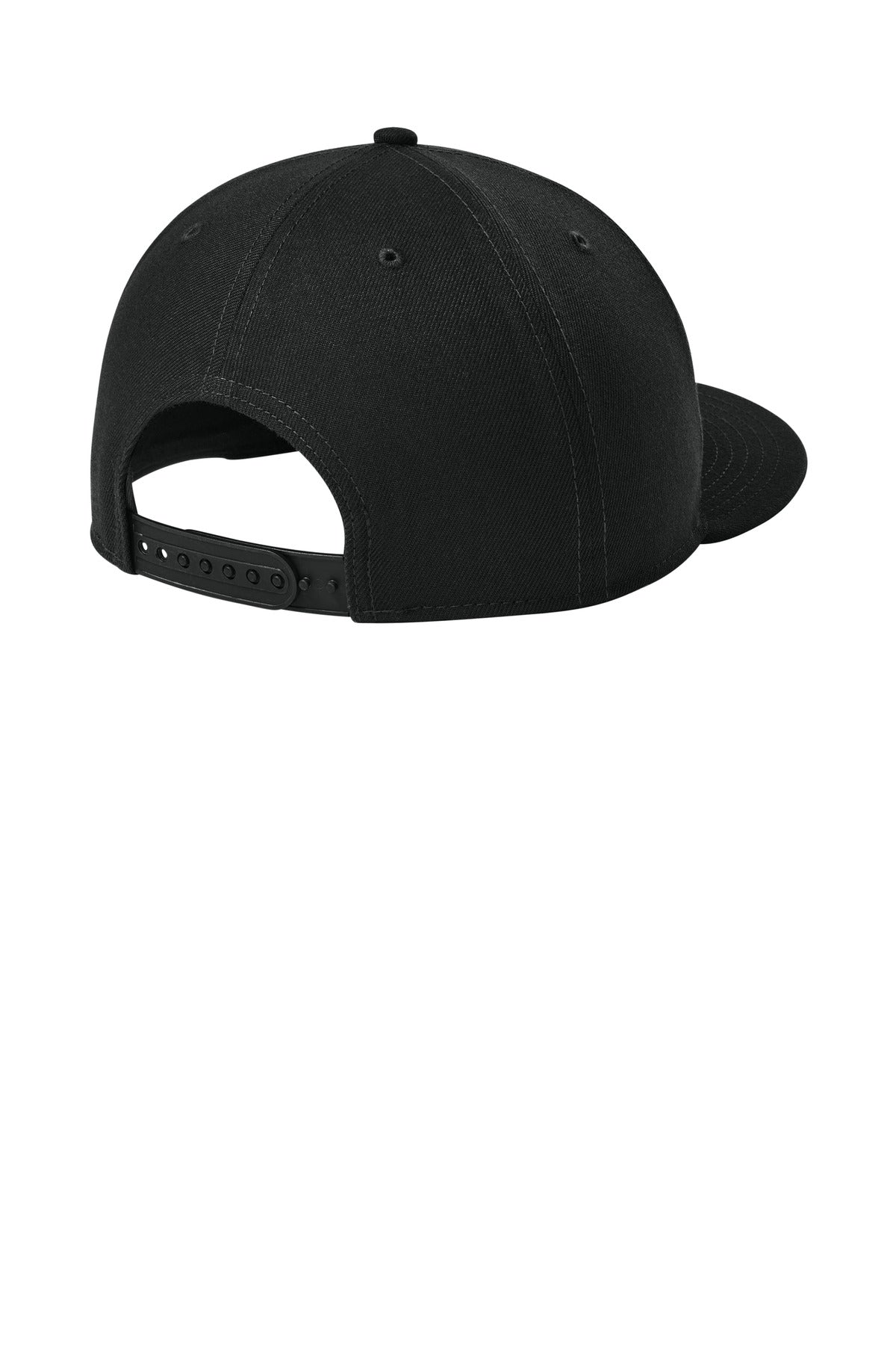 New Era Standard Fit Flat Bill Snapback Cap - Flag Black