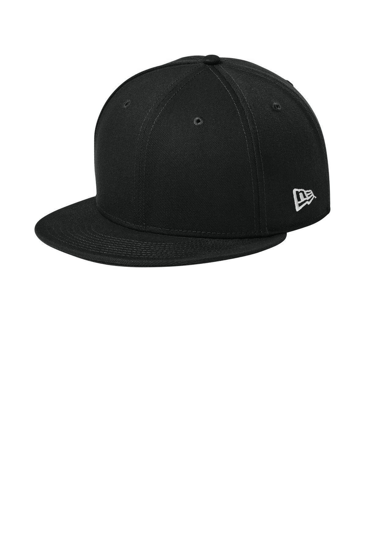 New Era Standard Fit Flat Bill Snapback Cap - Flag Black