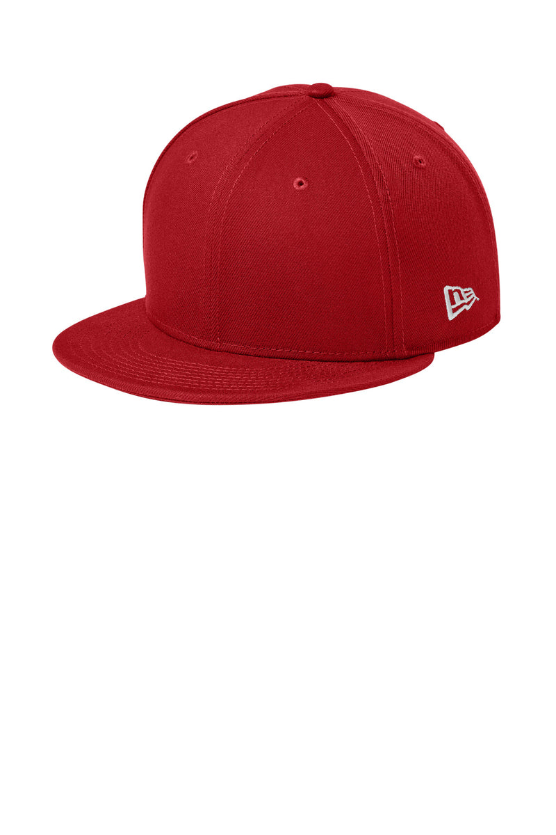 New Era Standard Fit Flat Bill Snapback Cap - Flag Scarlet