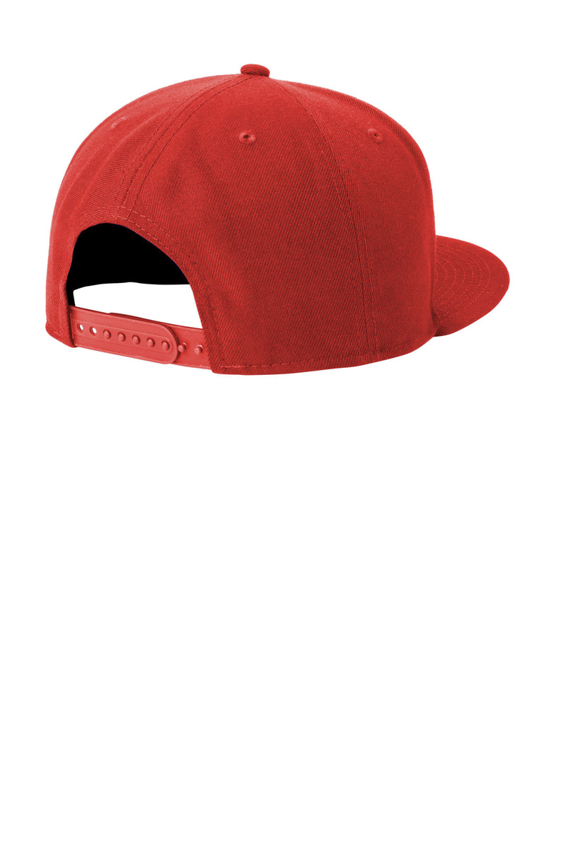 New Era Standard Fit Flat Bill Snapback Cap - Scarlet