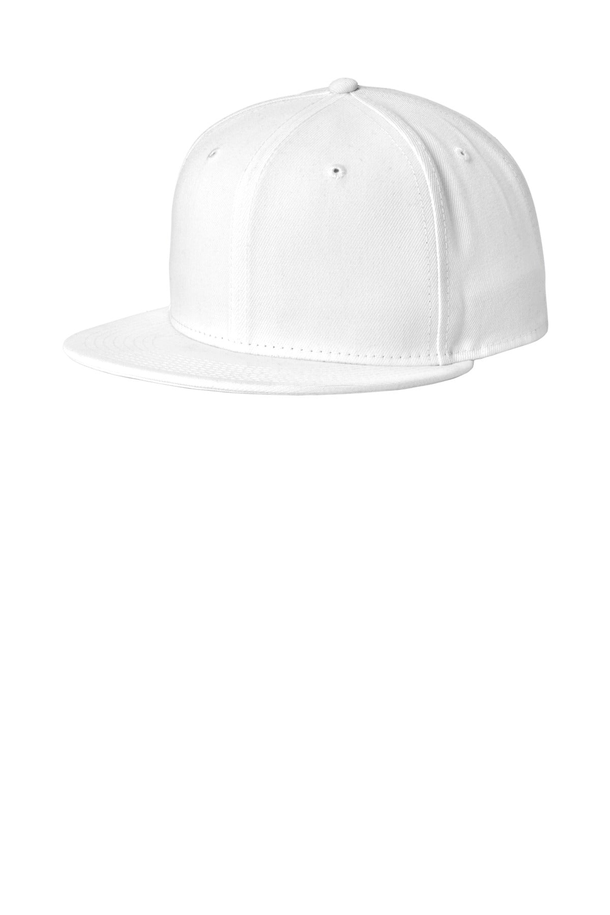 New Era Standard Fit Flat Bill Snapback Cap - White