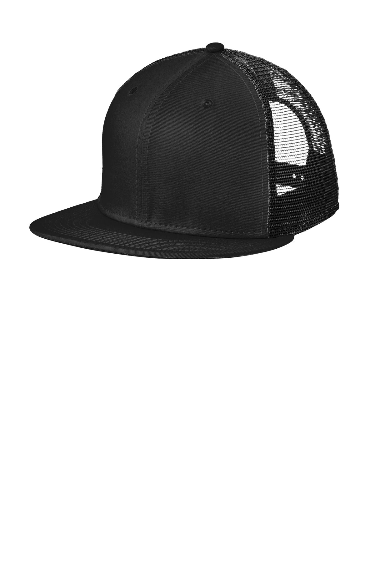 New Era Standard Fit Snapback Trucker Cap - Black/ Black