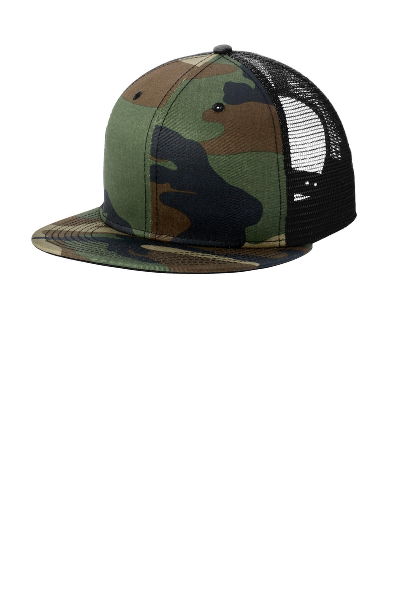 New Era Standard Fit Snapback Trucker Cap - Camo/ Black
