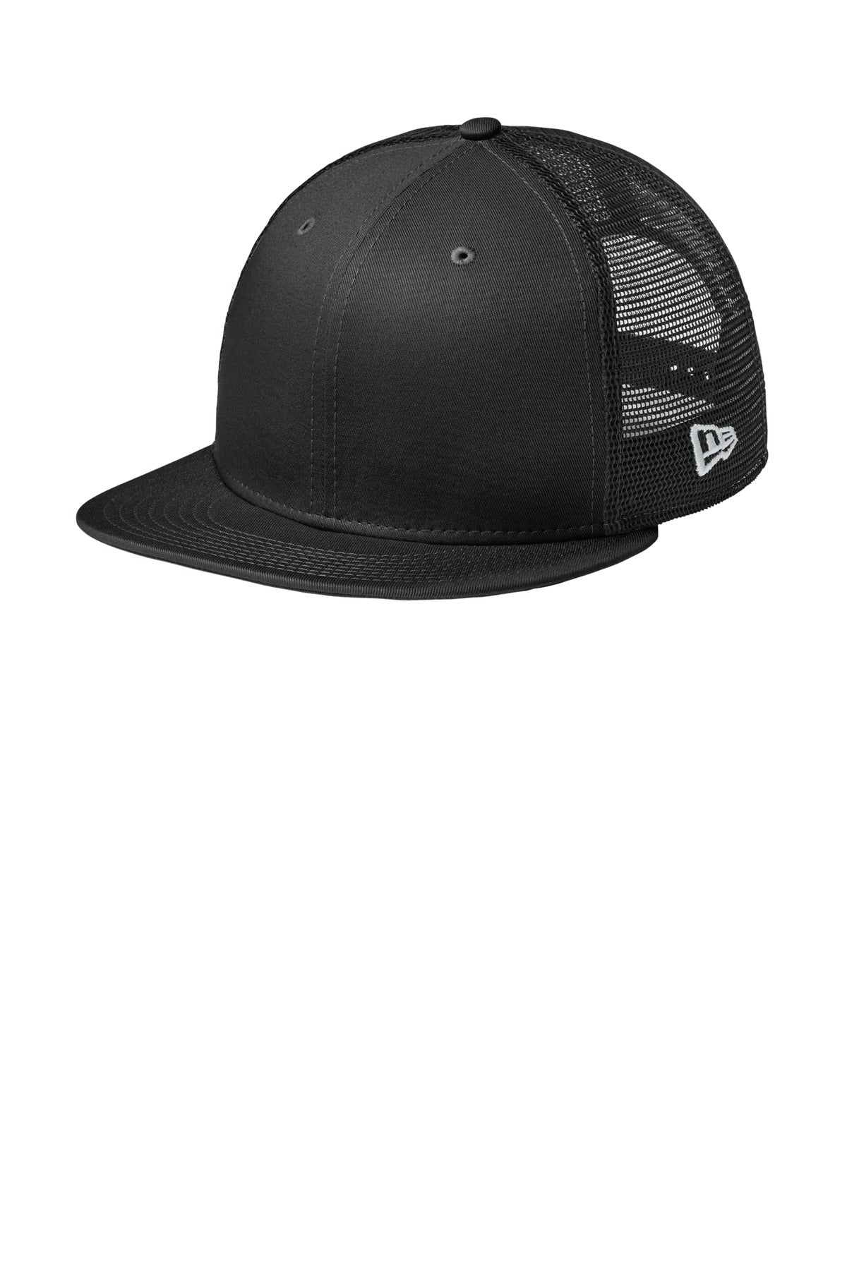 New Era Standard Fit Snapback Trucker Cap - Flag Black/ Black