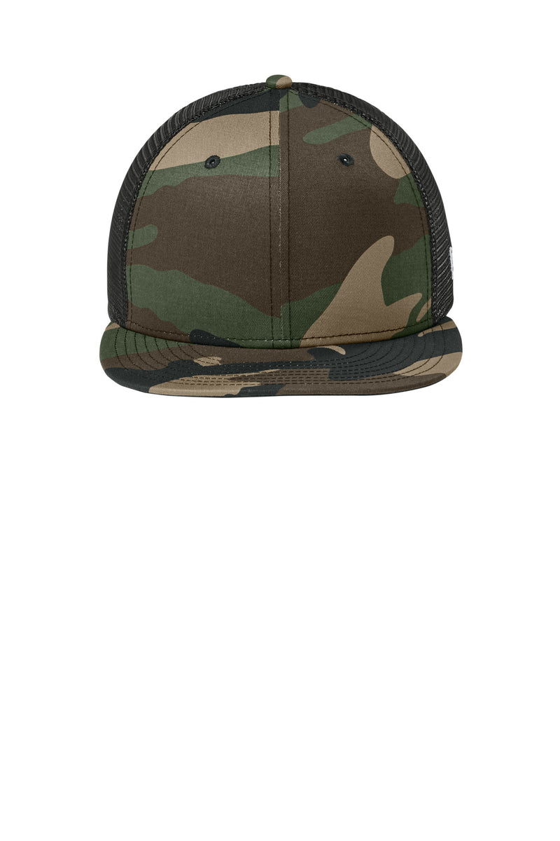 New Era Standard Fit Snapback Trucker Cap - Flag Camo/ Black