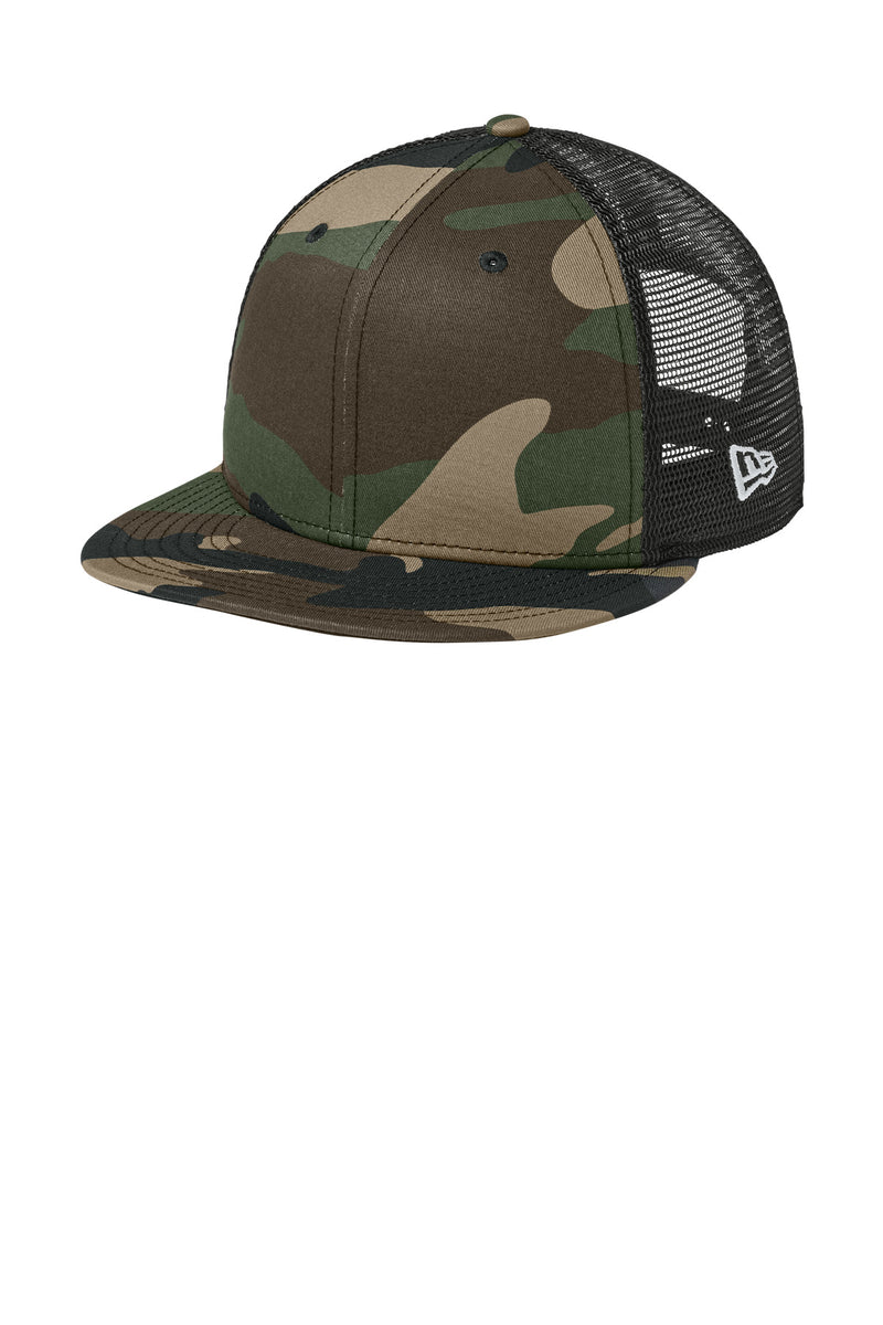 New Era Standard Fit Snapback Trucker Cap - Flag Camo/ Black