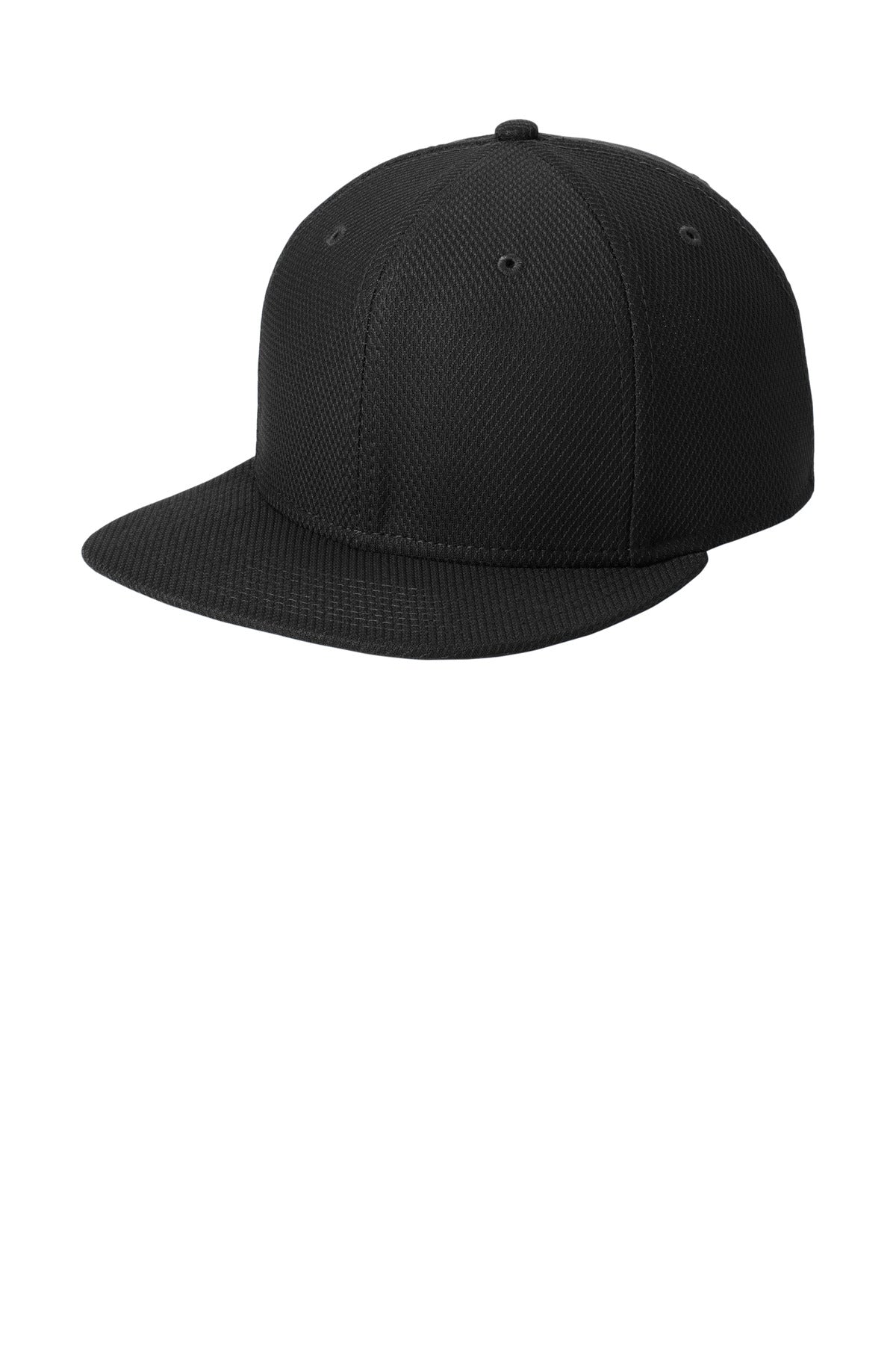 New Era  Original Fit Diamond Era Flat Bill Snapback Cap - Black