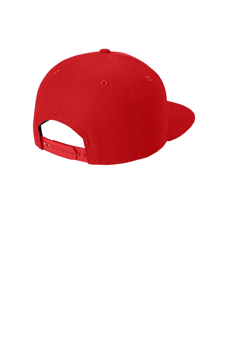 New Era  Original Fit Diamond Era Flat Bill Snapback Cap - Scarlet