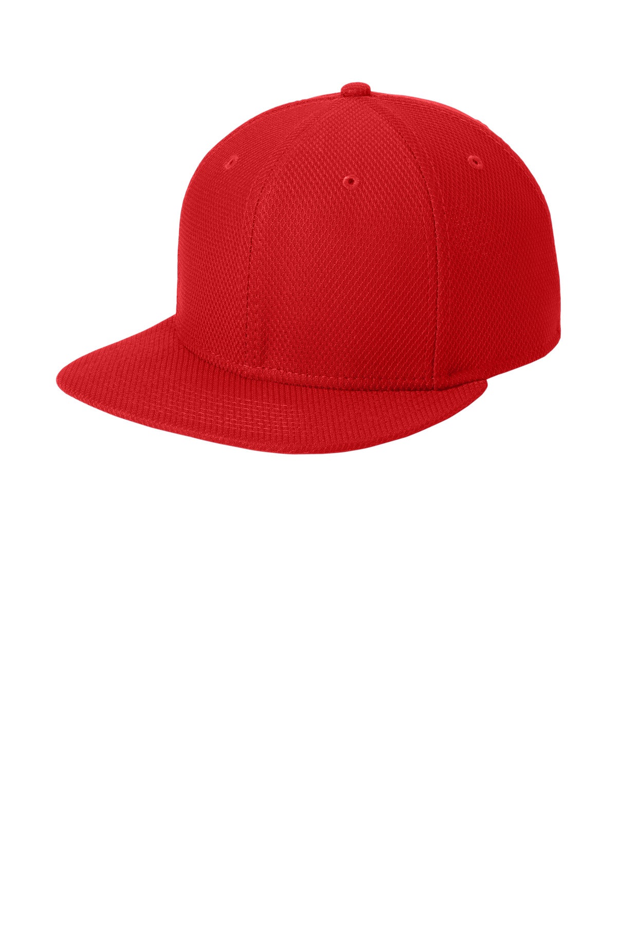 New Era  Original Fit Diamond Era Flat Bill Snapback Cap - Scarlet