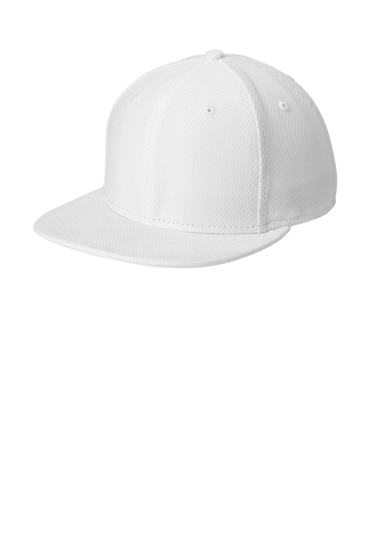 New Era  Original Fit Diamond Era Flat Bill Snapback Cap - White