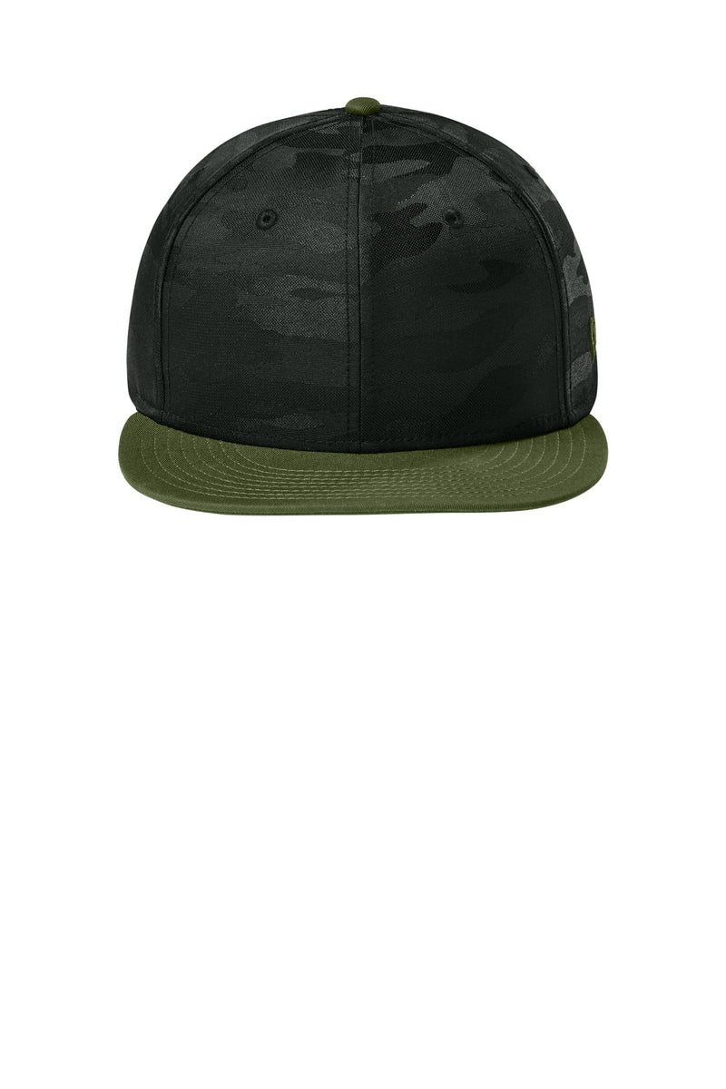 New Era  Camo Flat Bill Snapback Cap - Flag Army/ Black Camo