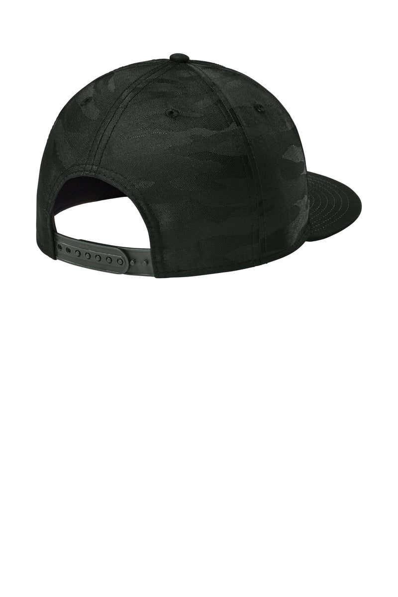 New Era  Camo Flat Bill Snapback Cap - Flag Black/ Black Camo