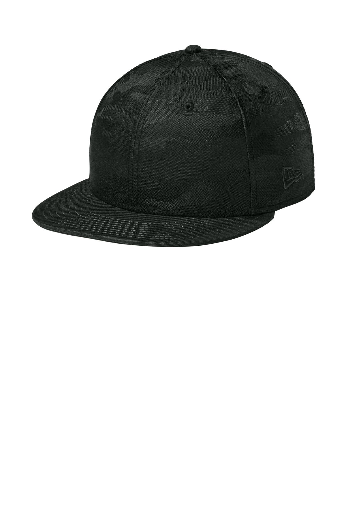 New Era  Camo Flat Bill Snapback Cap - Flag Black/ Black Camo