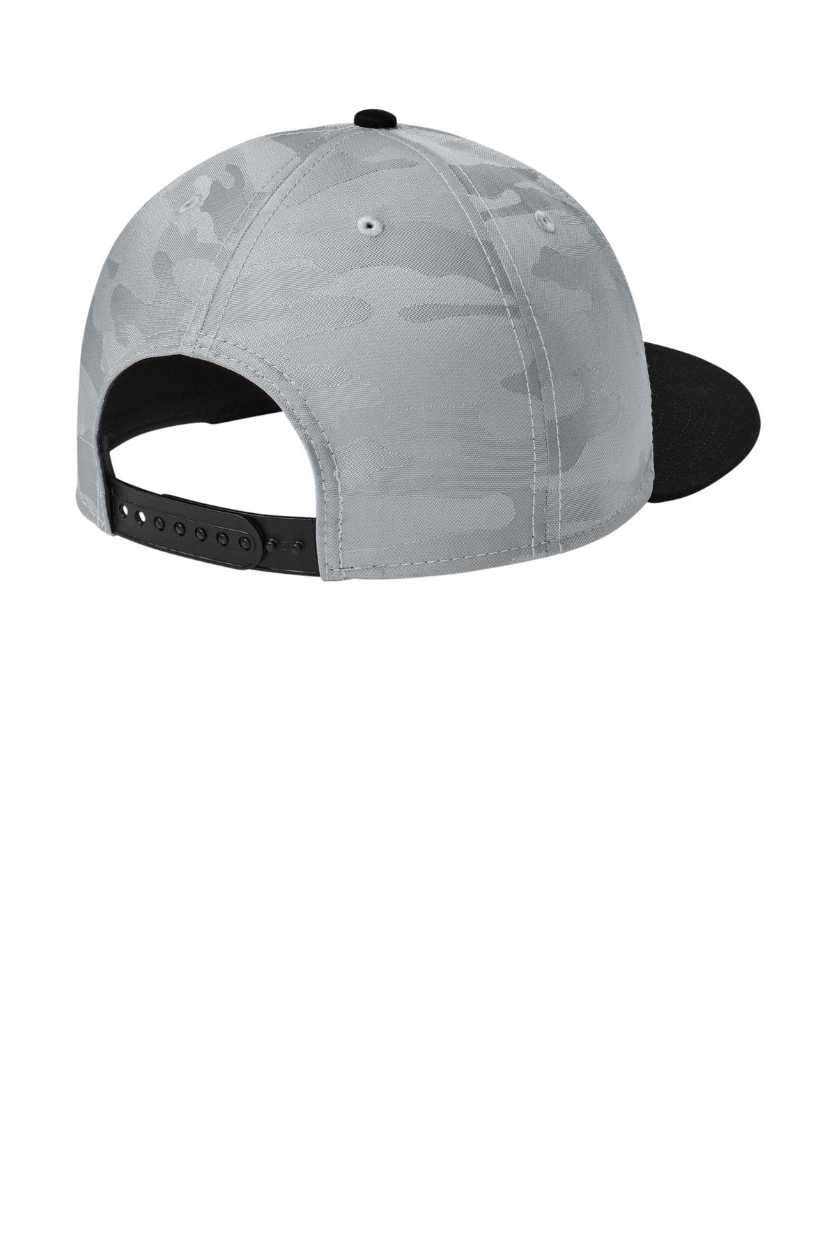 New Era  Camo Flat Bill Snapback Cap - Flag Black/ Rainstorm Grey Camo