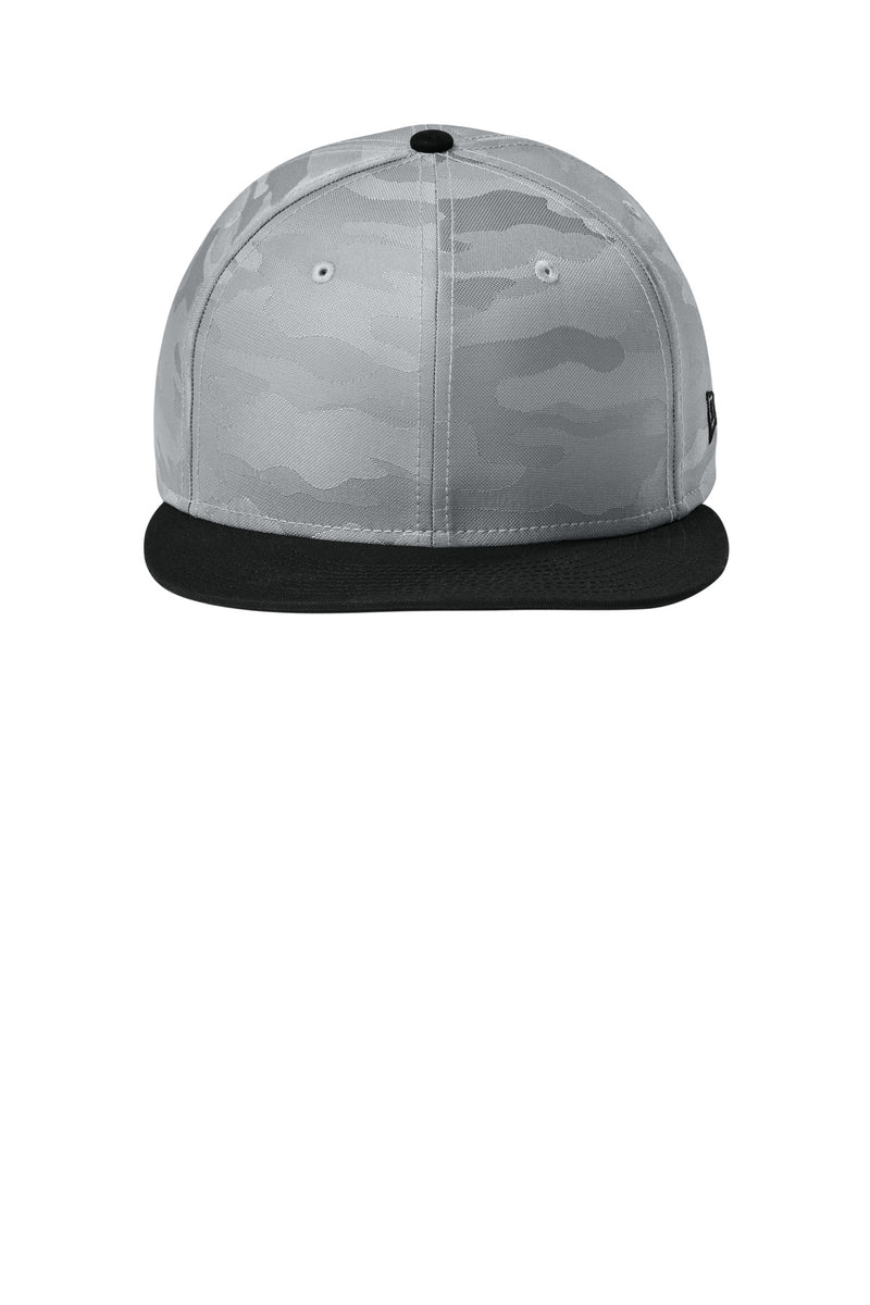 New Era  Camo Flat Bill Snapback Cap - Flag Black/ Rainstorm Grey Camo