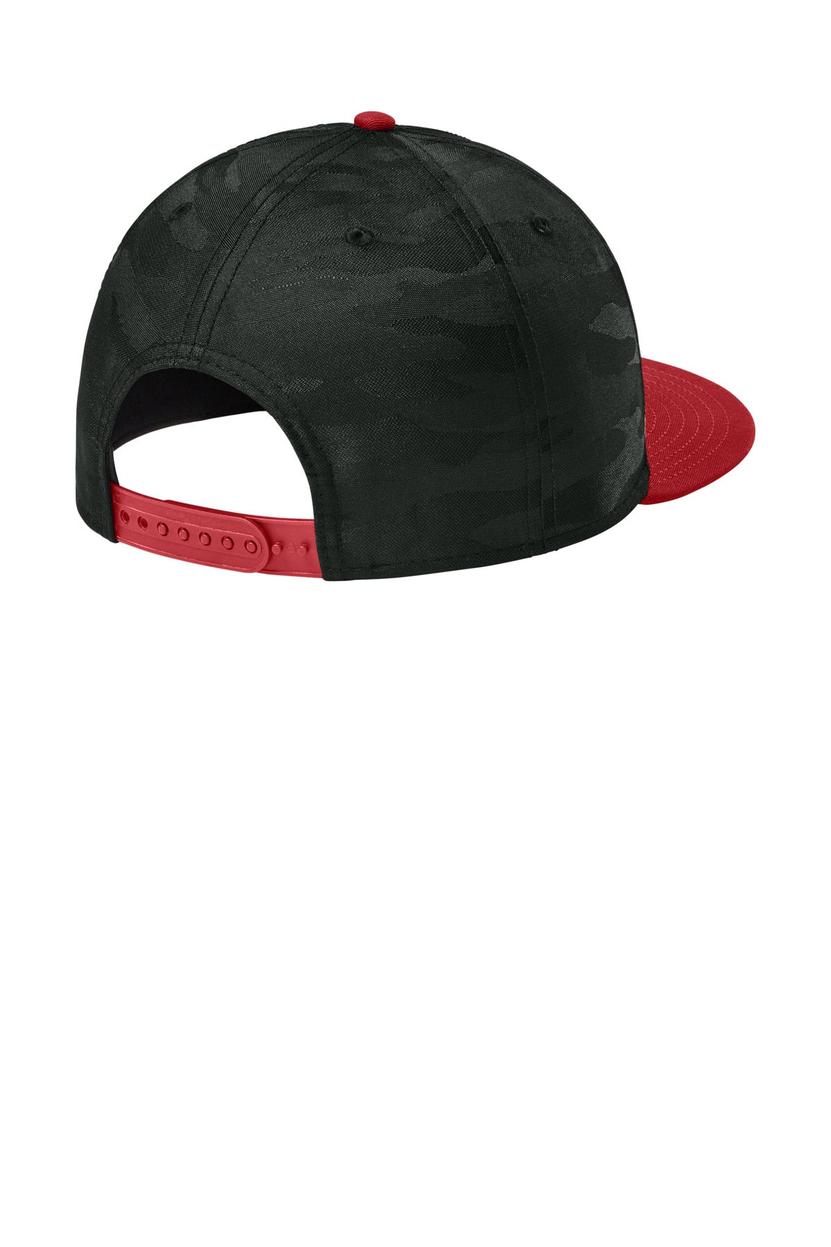 New Era  Camo Flat Bill Snapback Cap - Flag Scarlet/ Black Camo