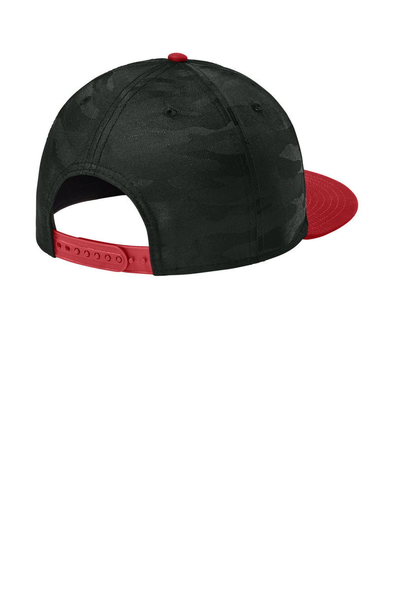 New Era  Camo Flat Bill Snapback Cap - Flag Scarlet/ Black Camo