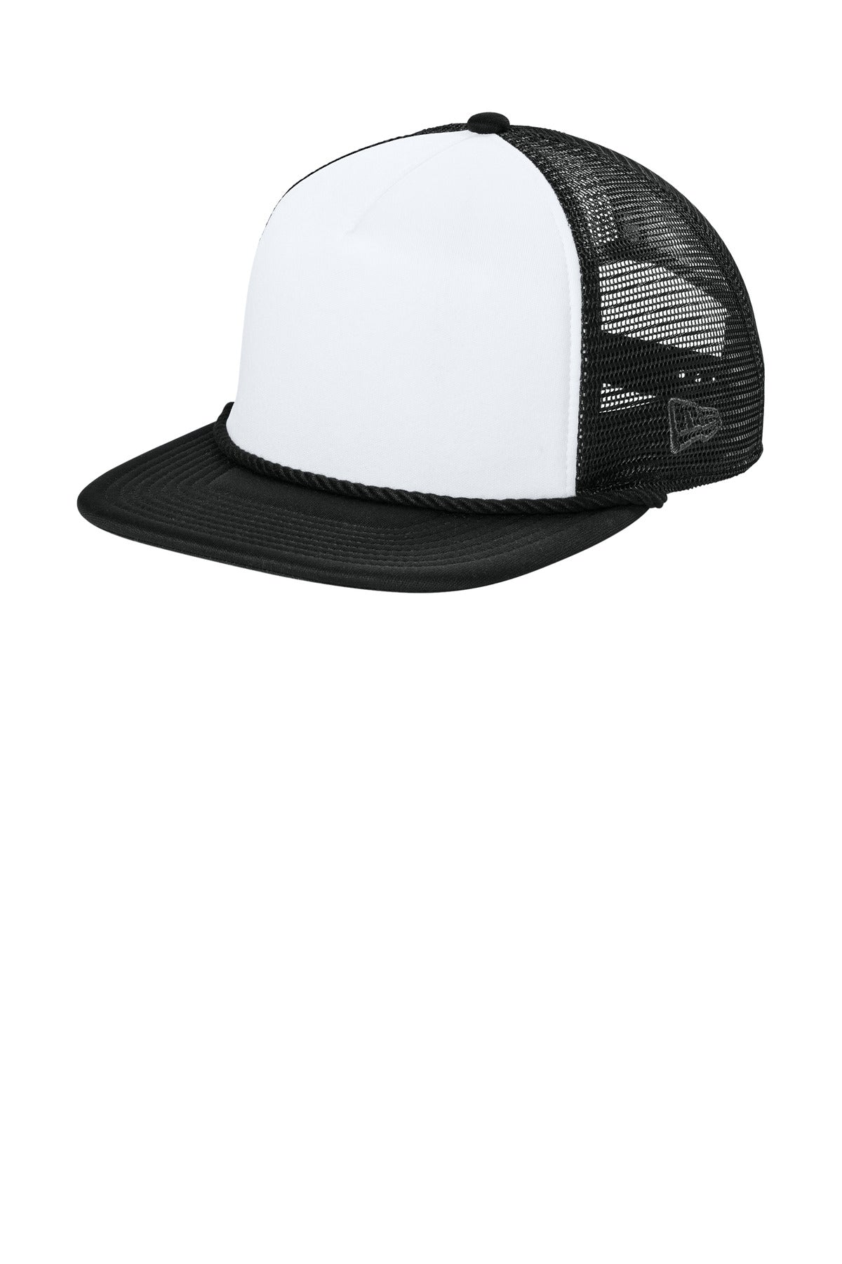 New Era Foam Rope Trucker Cap - White/ Black/ Black