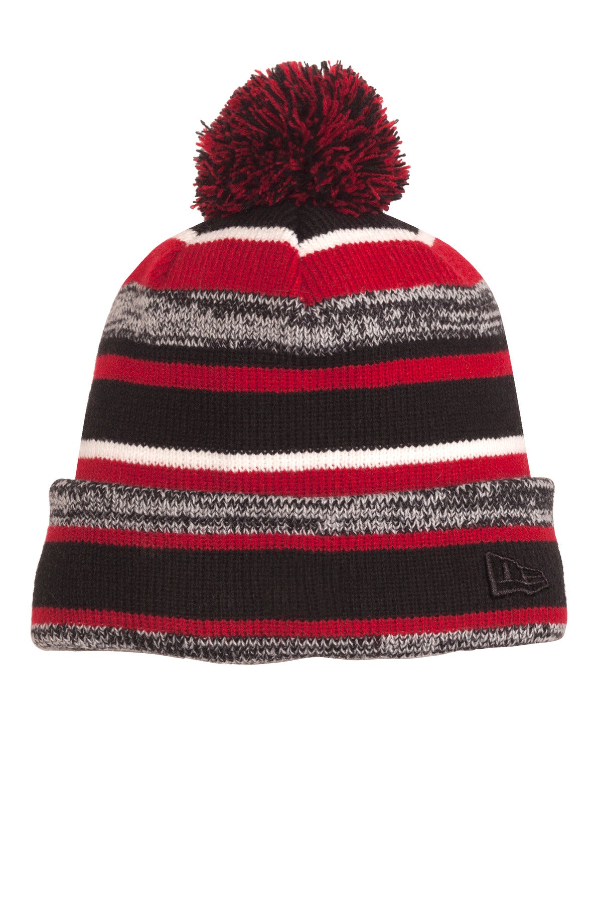 New Era Sideline Beanie - Black/ Scarlet