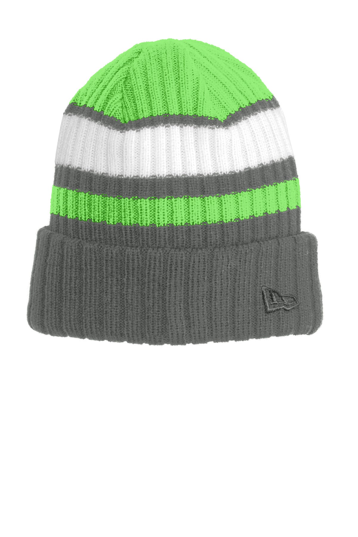 New Era Ribbed Tailgate Beanie - Cyber Green/ Graphite