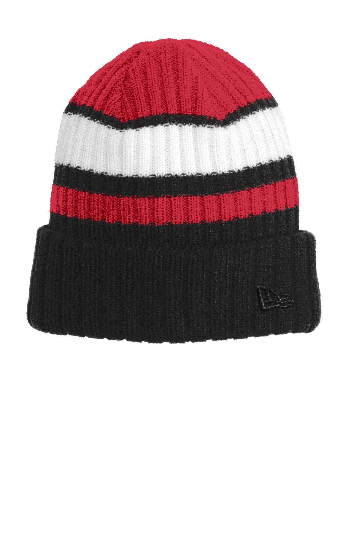 New Era Ribbed Tailgate Beanie - Red/ Black