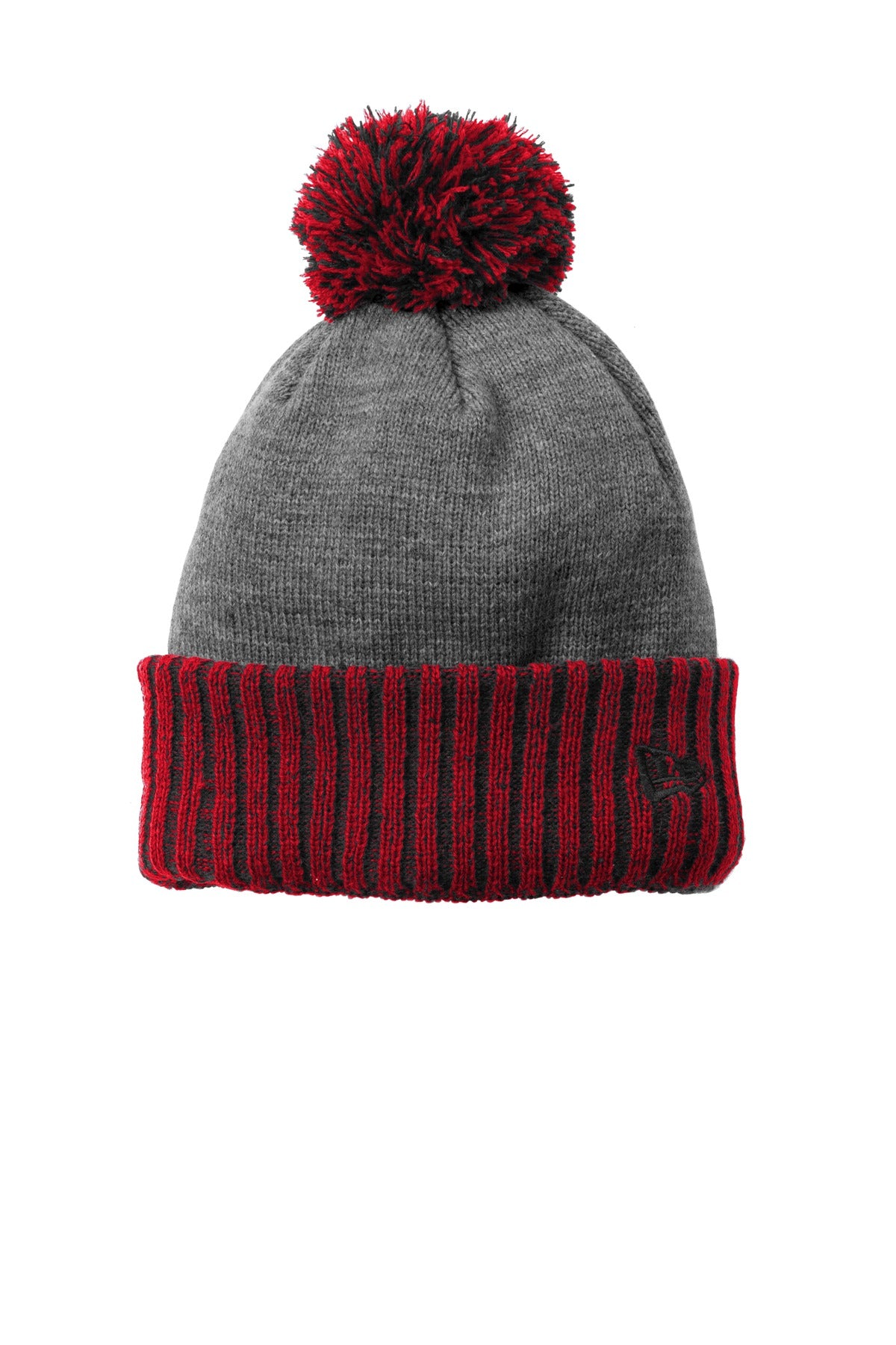 New Era  Colorblock Cuffed Beanie - Scarlet/ Heather Grey