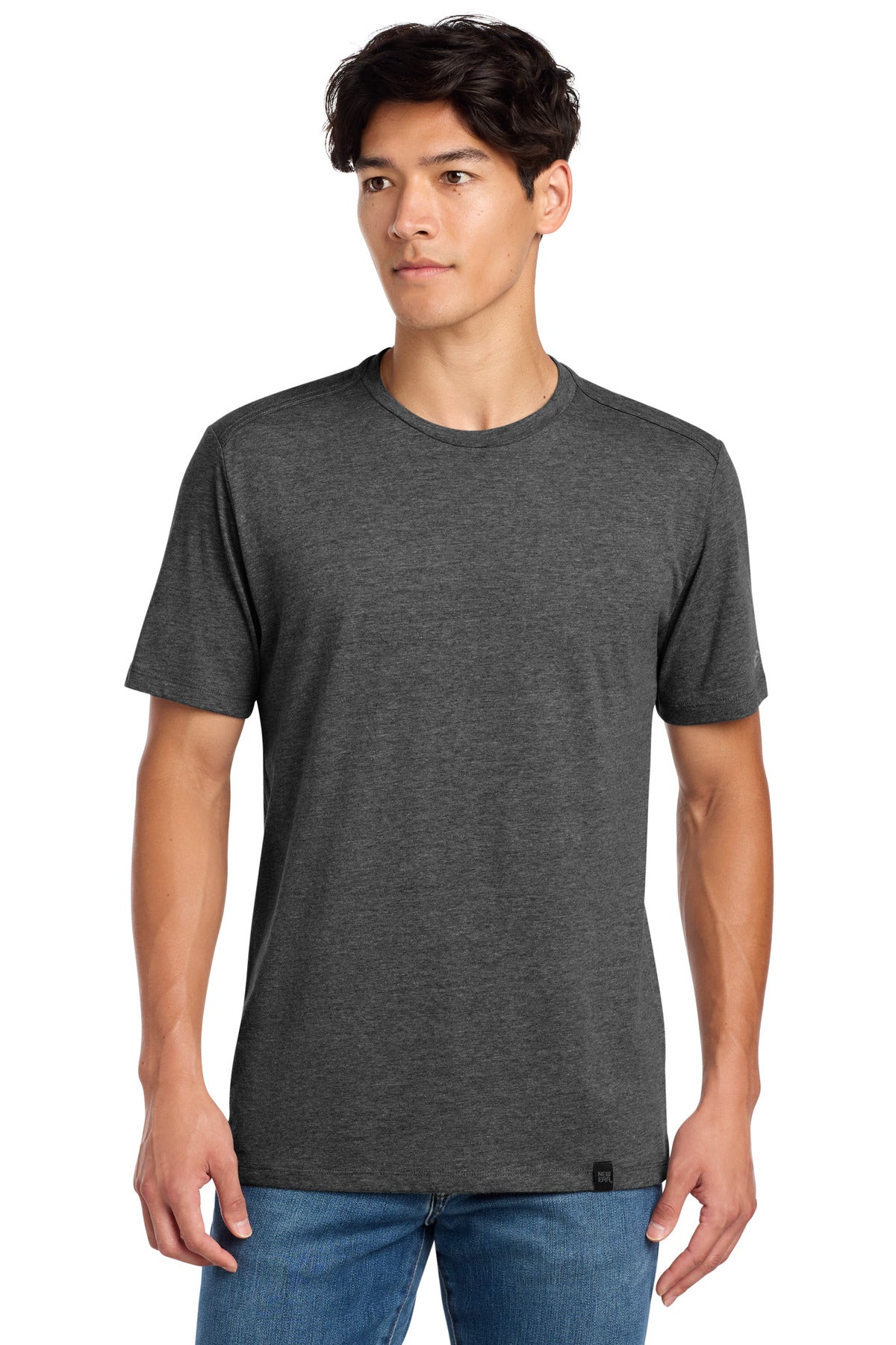 New Era  Heritage Blend Crew Tee - Black Heather