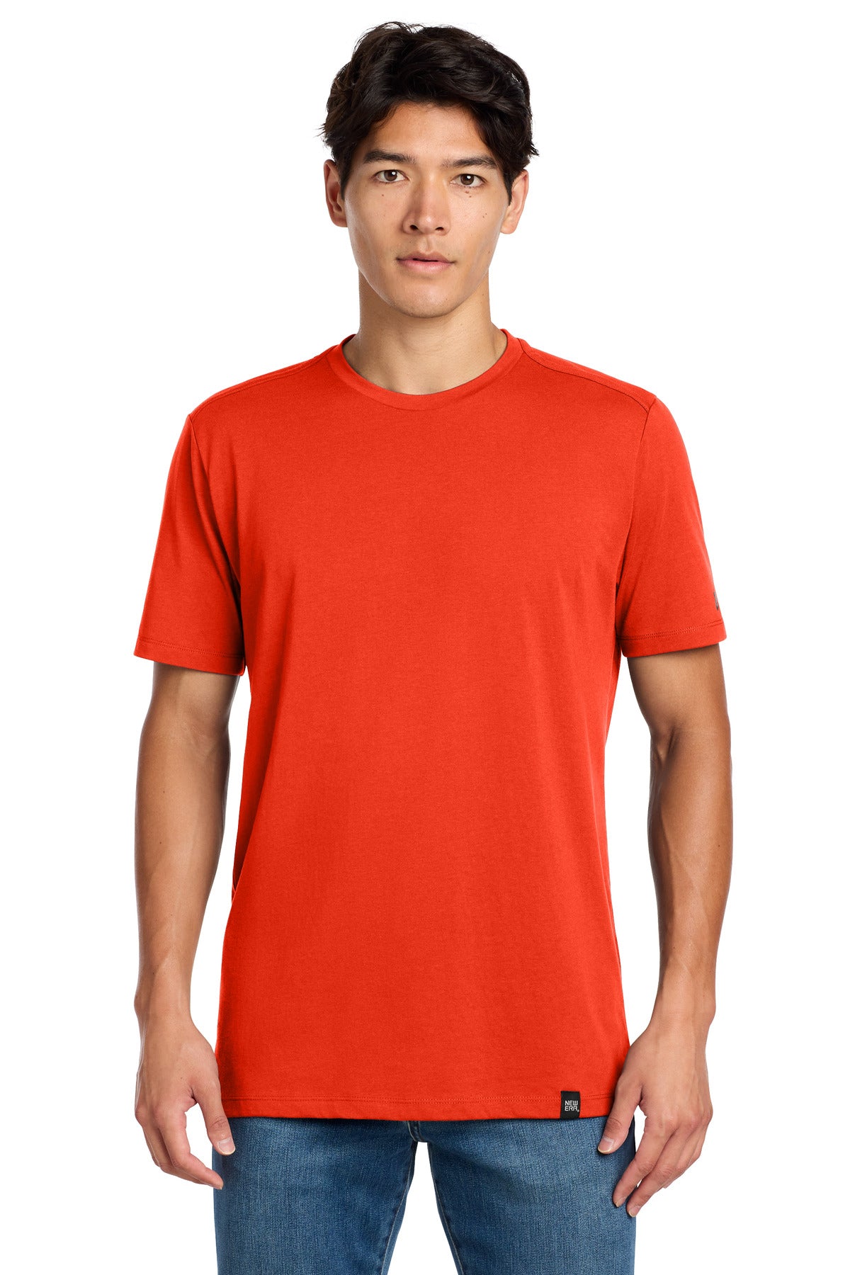New Era  Heritage Blend Crew Tee - Deep Orange