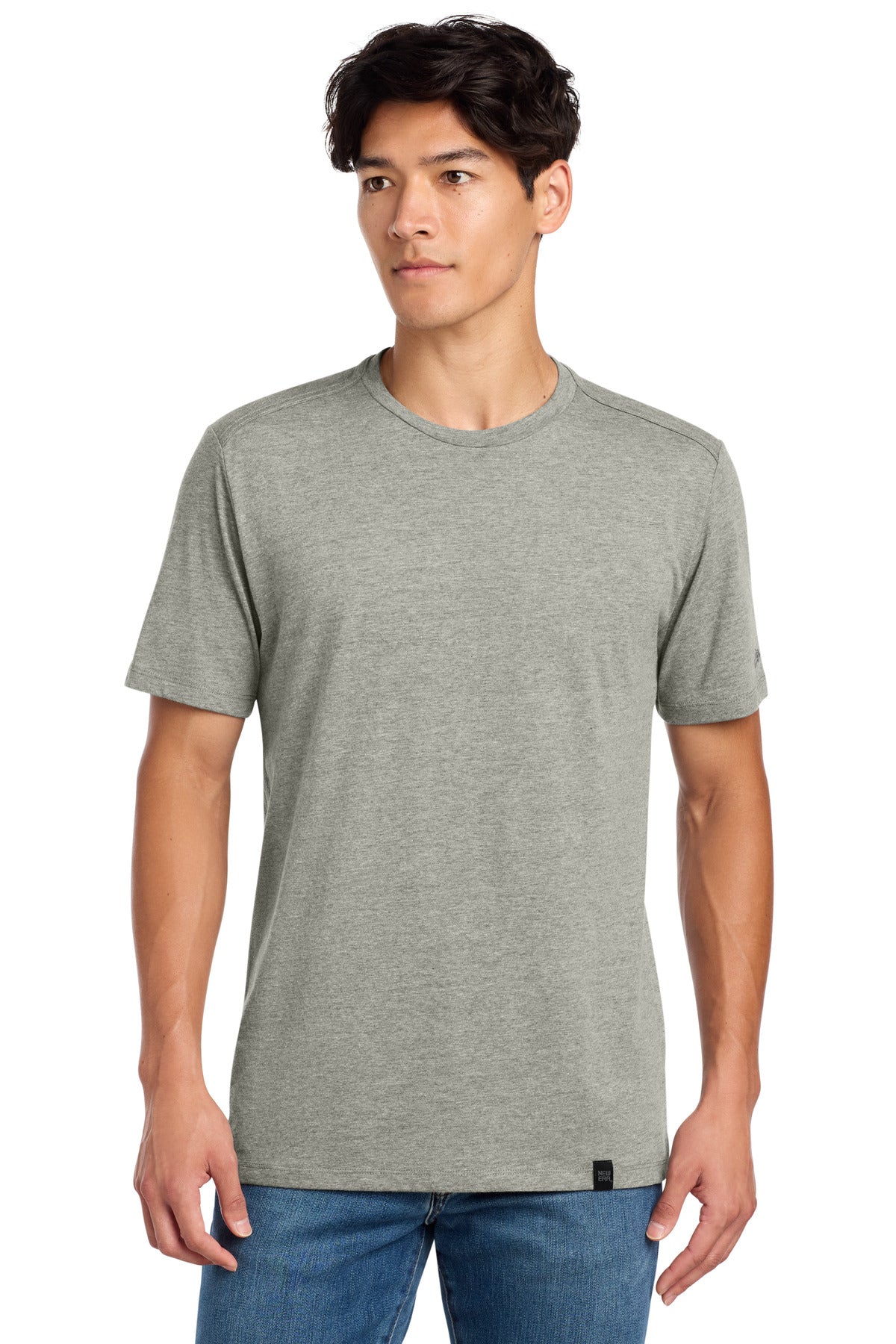 New Era  Heritage Blend Crew Tee - Rainstorm Grey Heather