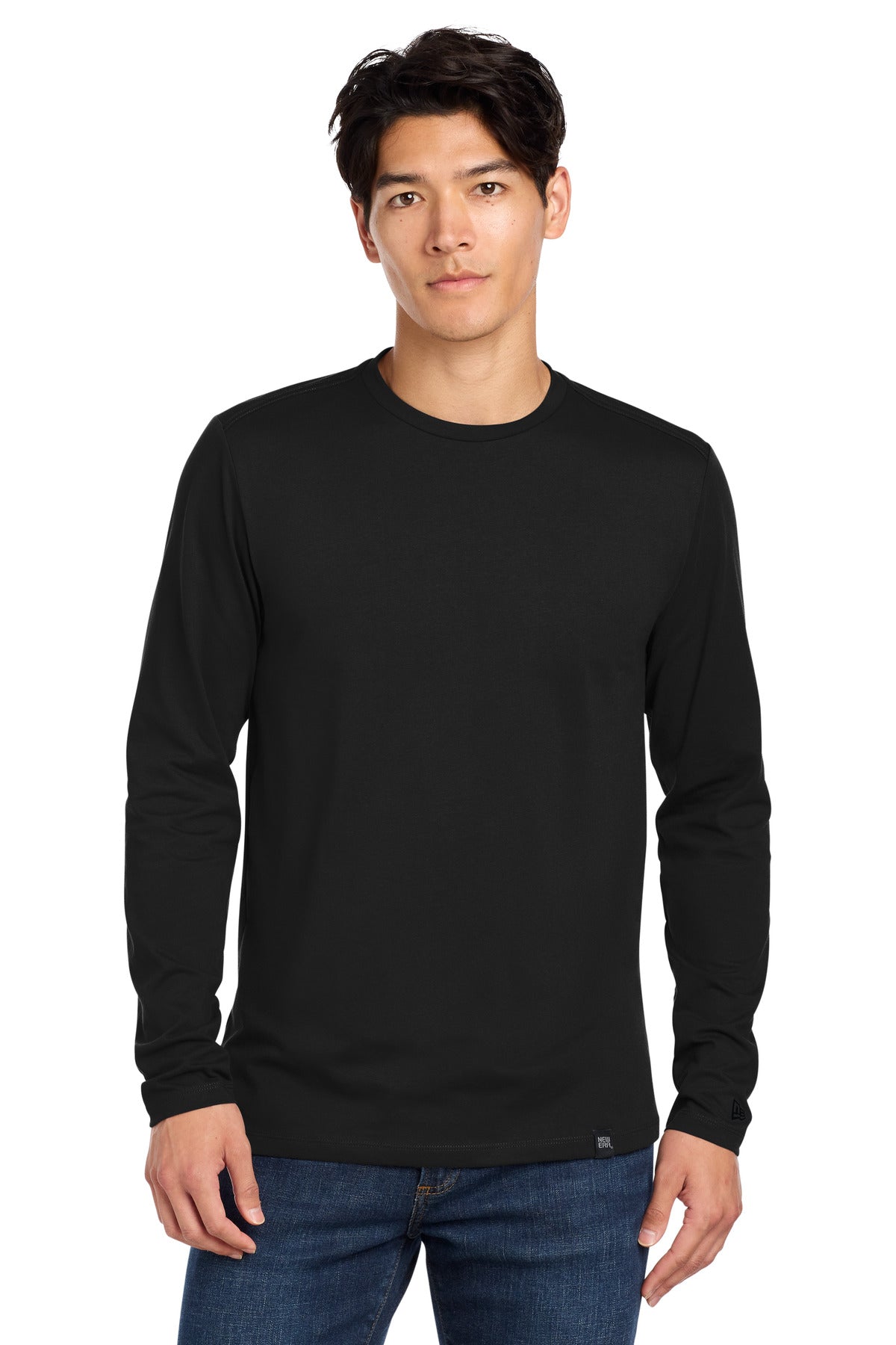 New Era  Heritage Blend Long Sleeve Crew Tee - Black