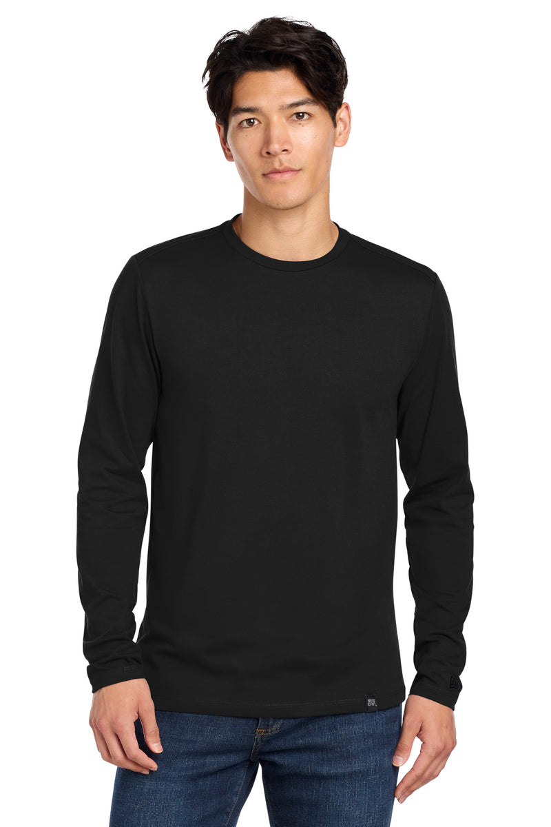 New Era  Heritage Blend Long Sleeve Crew Tee - Black