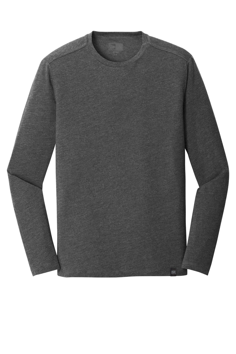 New Era  Heritage Blend Long Sleeve Crew Tee - Black Heather