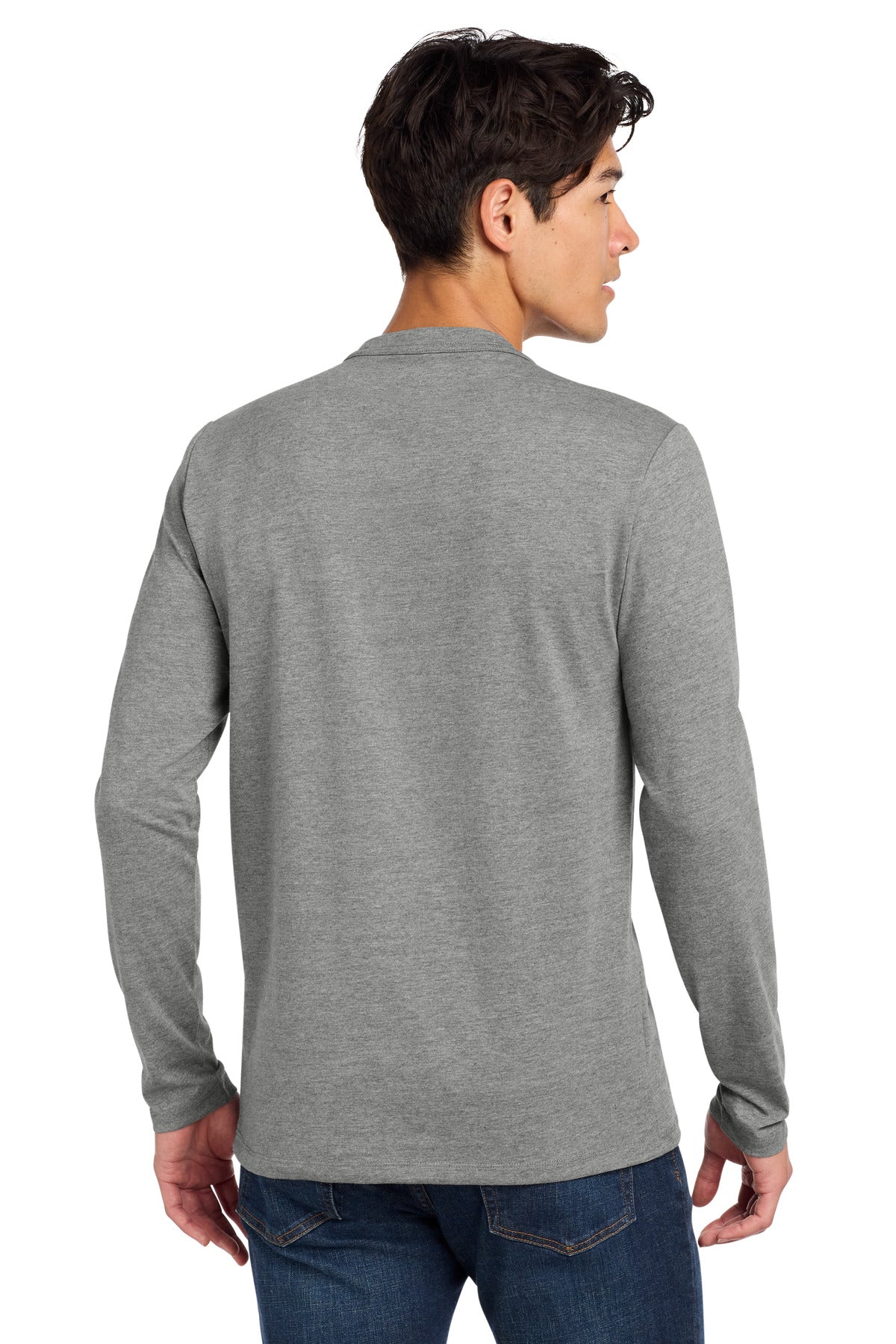 New Era  Heritage Blend Long Sleeve Crew Tee - Shadow Grey Heather