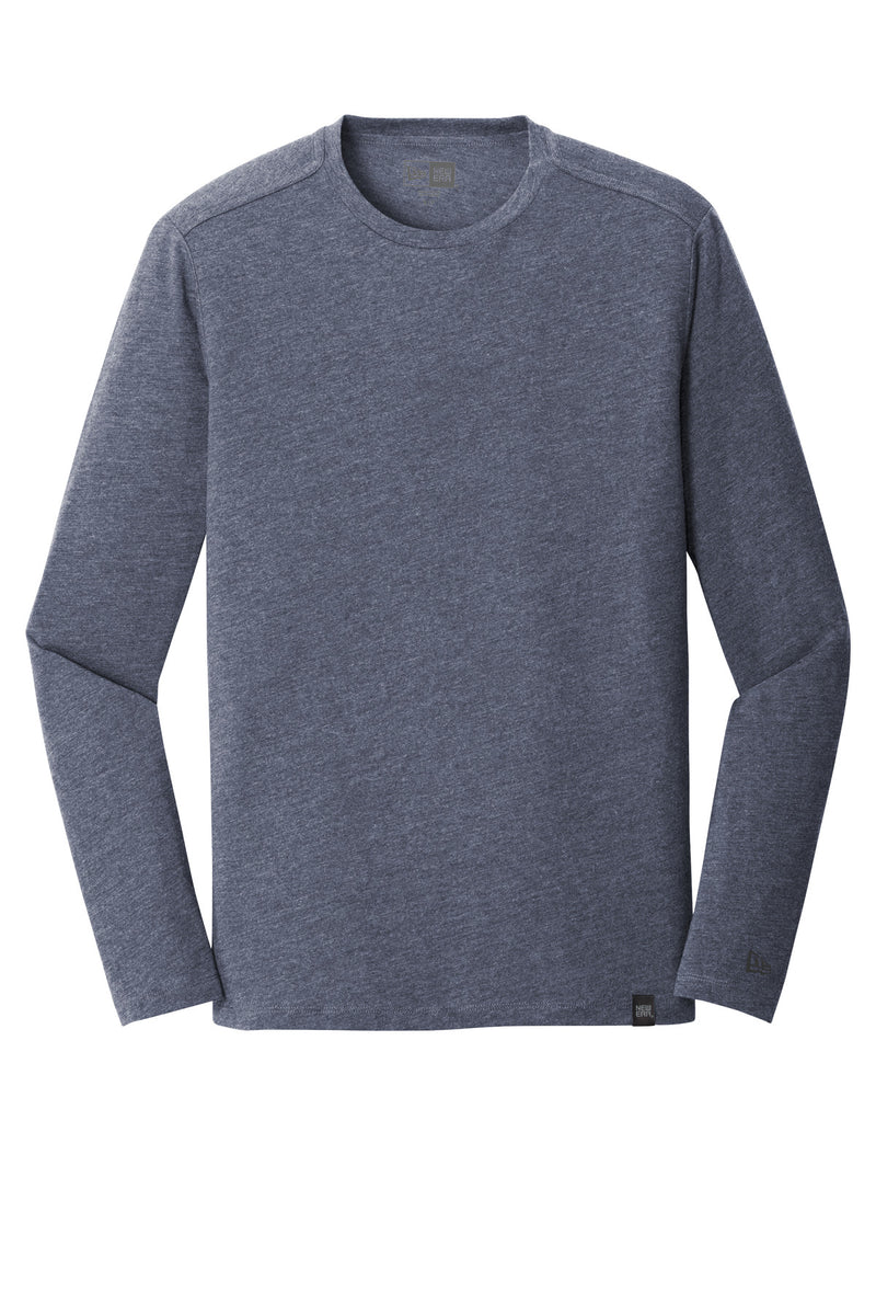 New Era  Heritage Blend Long Sleeve Crew Tee - True Navy Heather