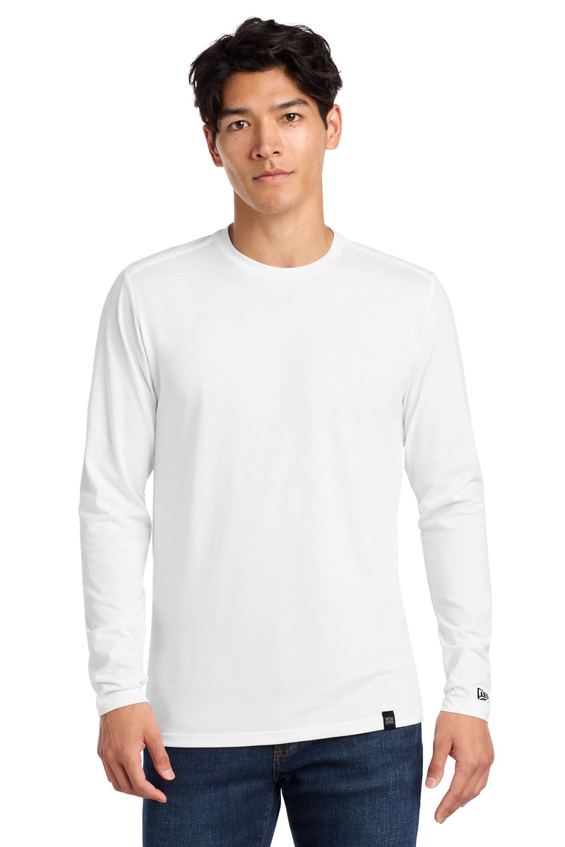 New Era  Heritage Blend Long Sleeve Crew Tee - White