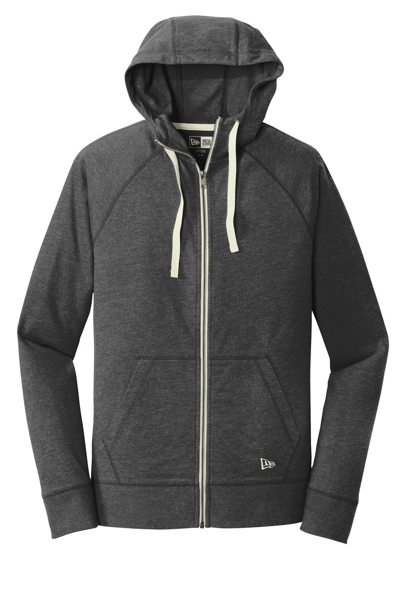 New Era  Sueded Cotton Blend Full-Zip Hoodie - Black Heather