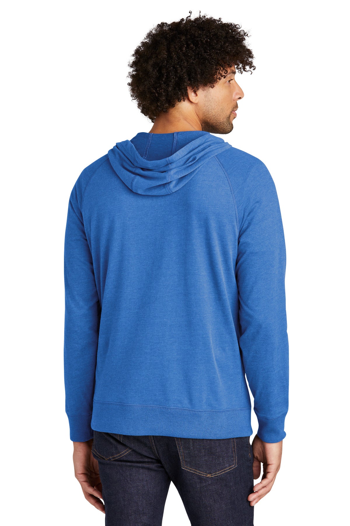 New Era  Sueded Cotton Blend Full-Zip Hoodie - Royal Heather