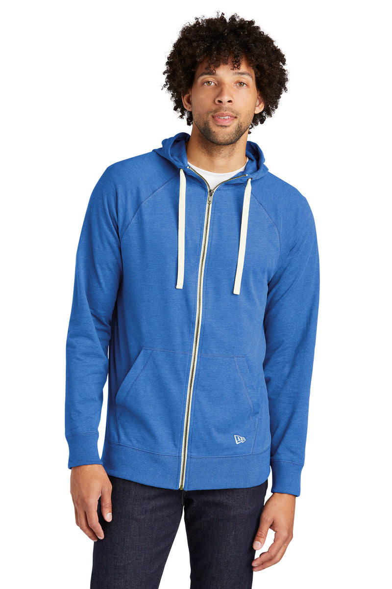 New Era  Sueded Cotton Blend Full-Zip Hoodie - Royal Heather