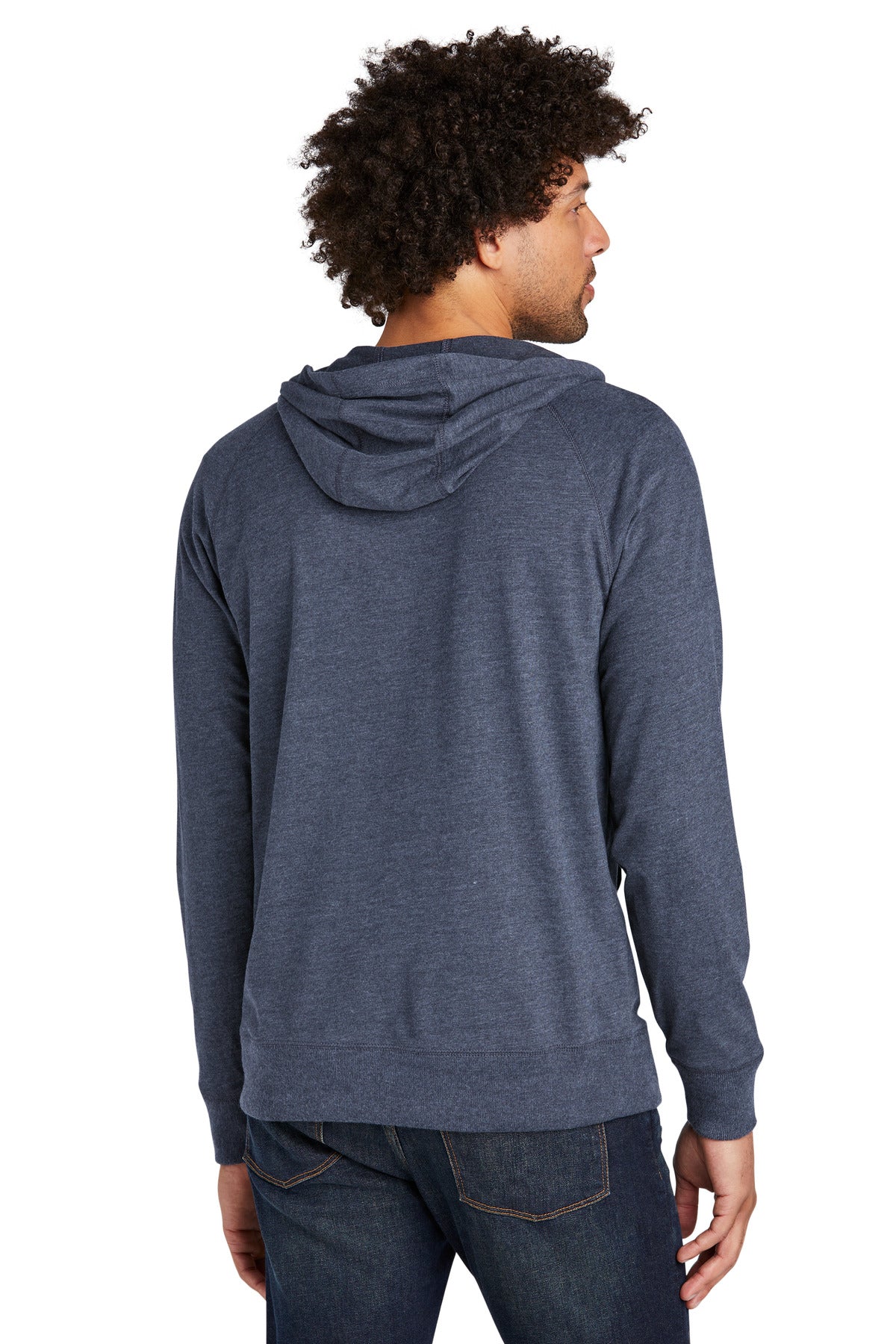 New Era  Sueded Cotton Blend Full-Zip Hoodie - True Navy Heather
