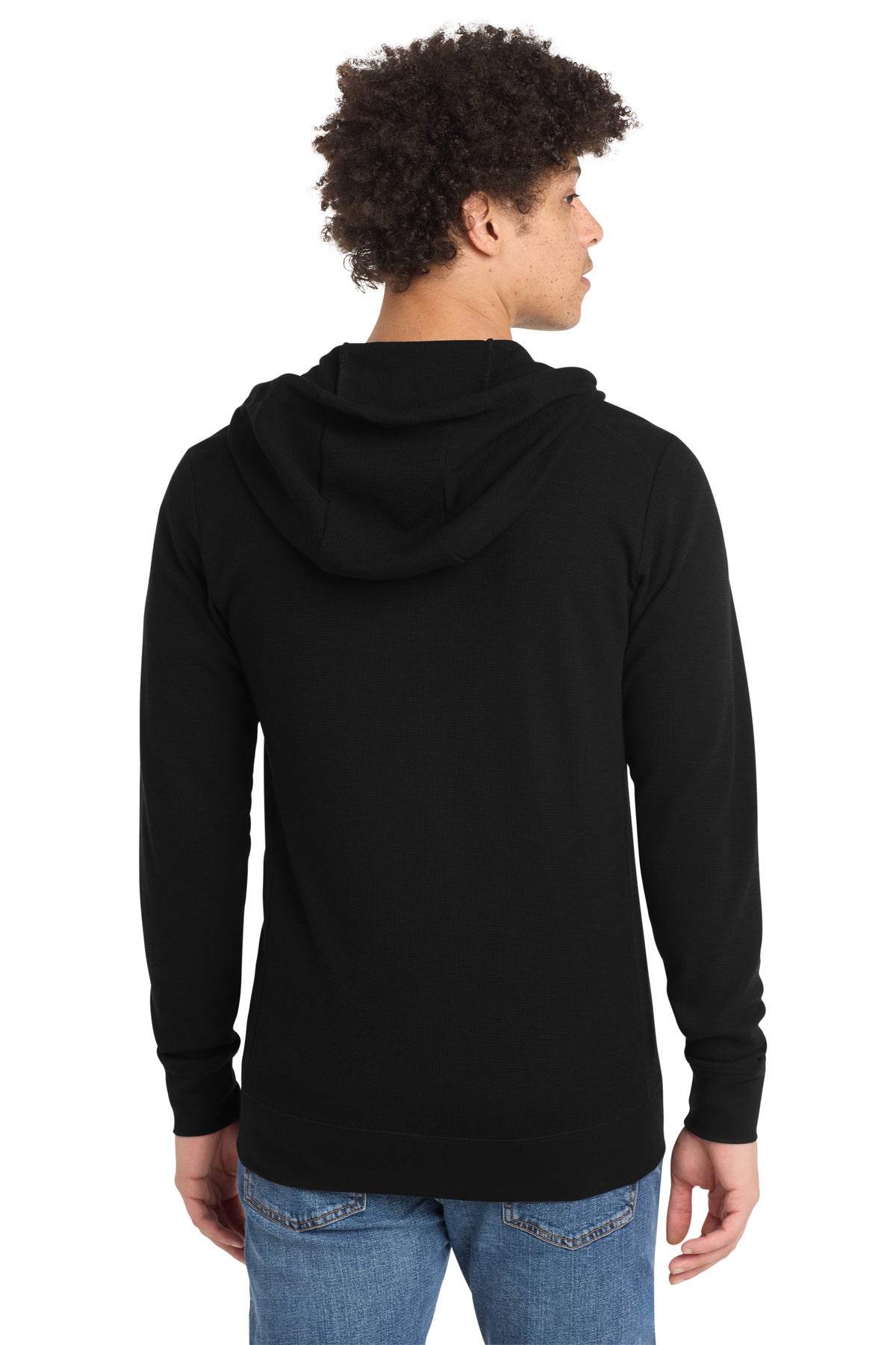 New Era Thermal Full-Zip Hoodie - Black