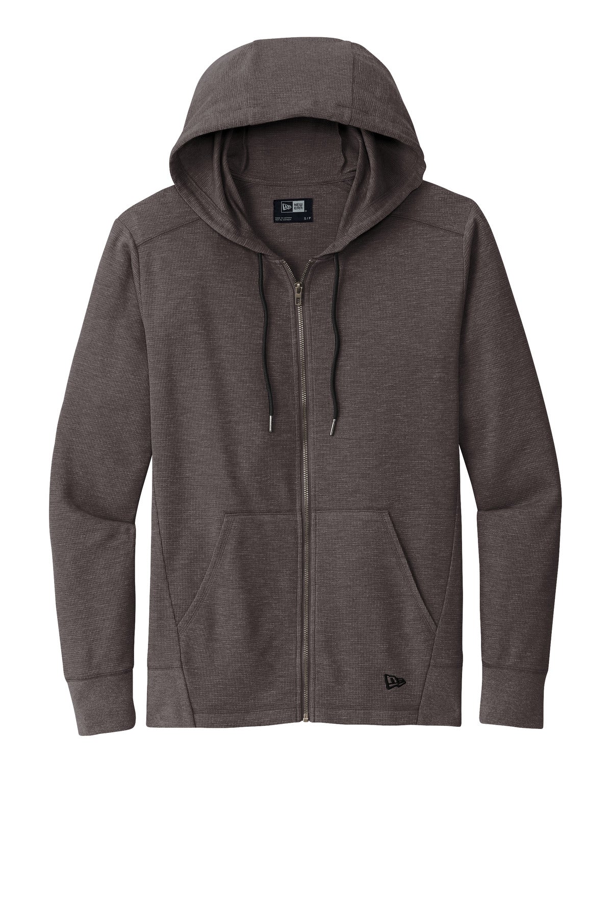 New Era Thermal Full-Zip Hoodie - Black Heather