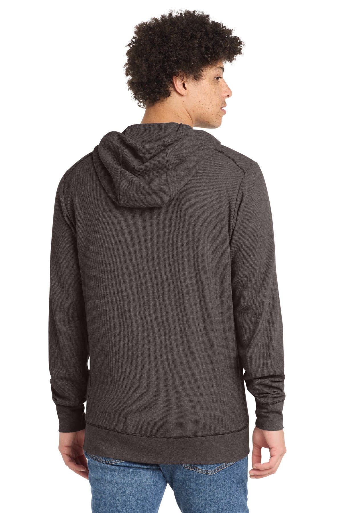 New Era Thermal Full-Zip Hoodie - Black Heather