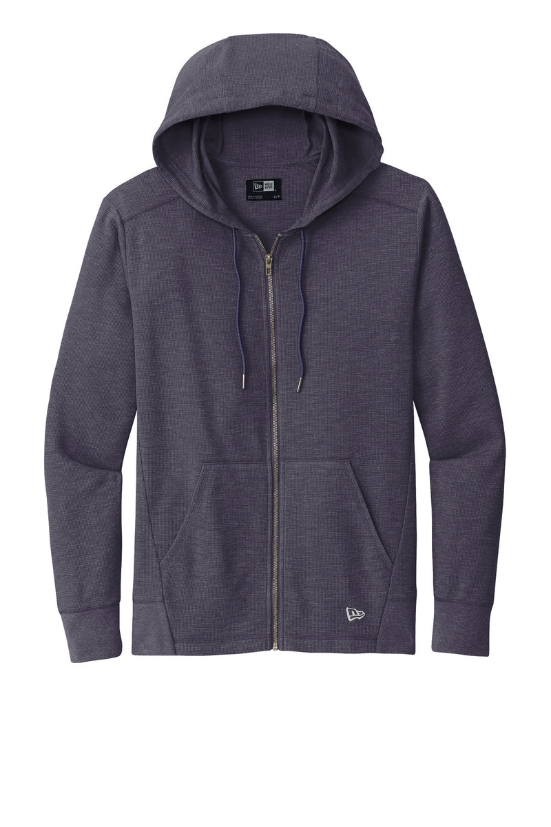 New Era Thermal Full-Zip Hoodie - True Navy Heather