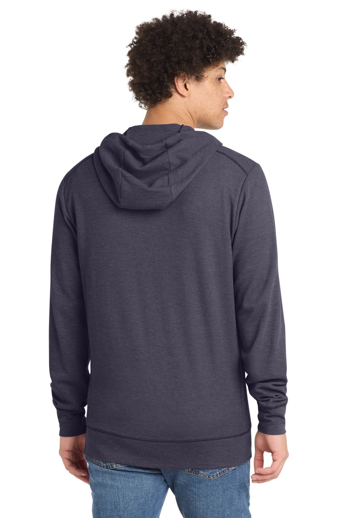 New Era Thermal Full-Zip Hoodie - True Navy Heather