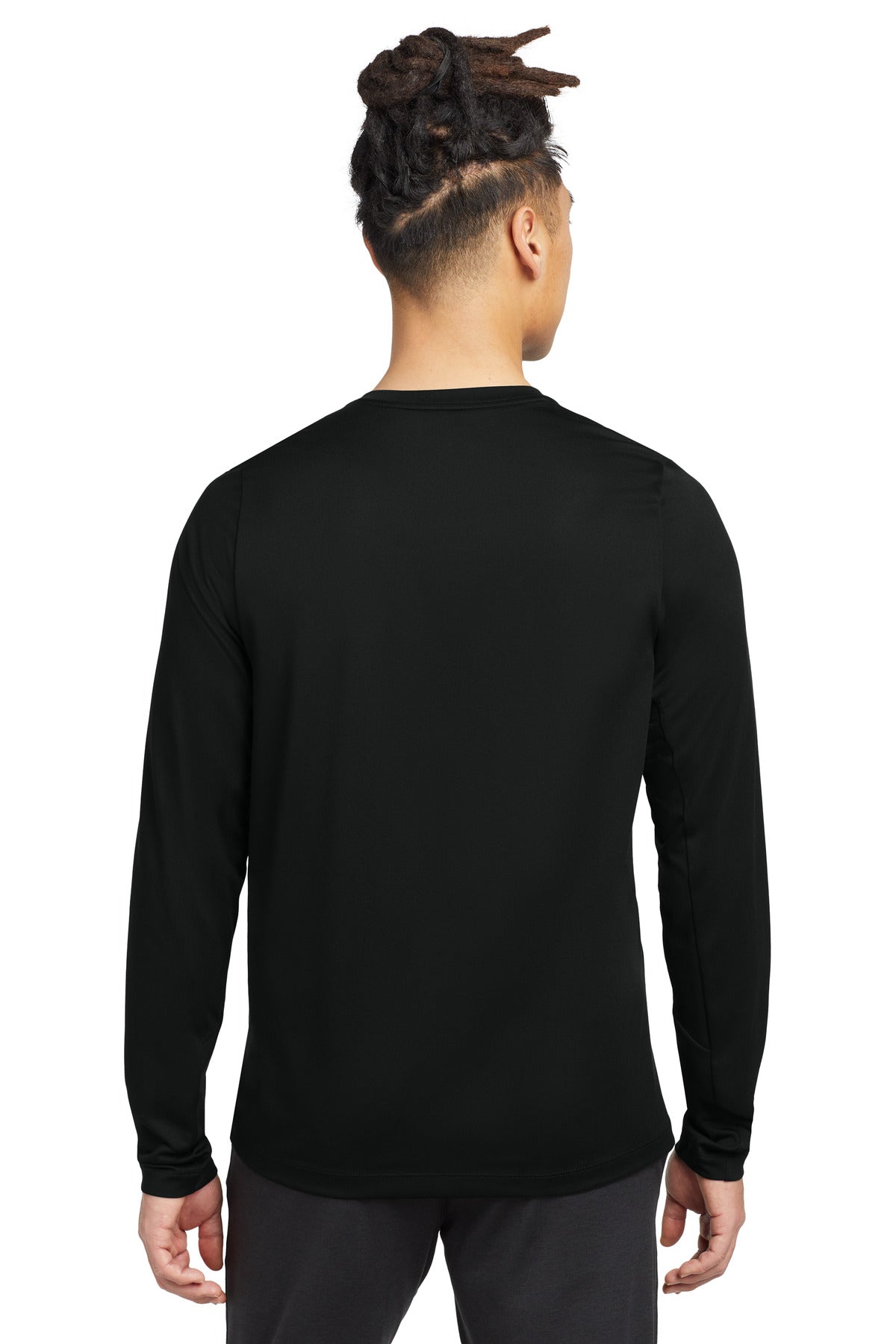 New Era  Series Performance Long Sleeve Crew Tee - Black Solid