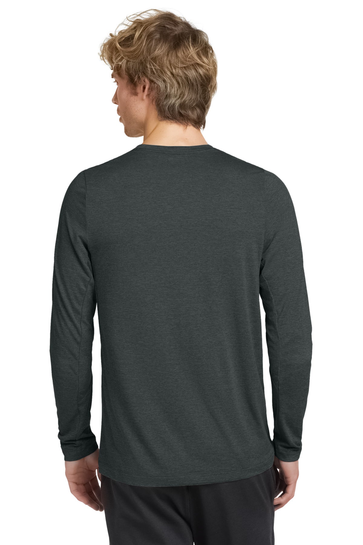 New Era  Series Performance Long Sleeve Crew Tee - Graphite