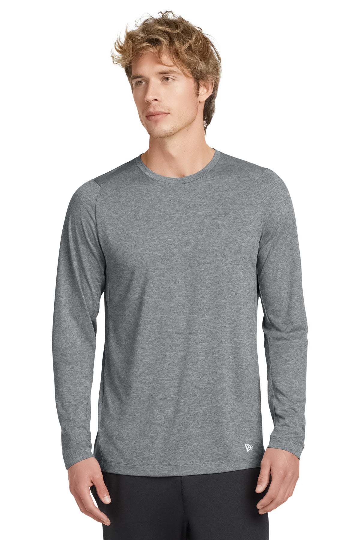 New Era  Series Performance Long Sleeve Crew Tee - Rainstorm Grey