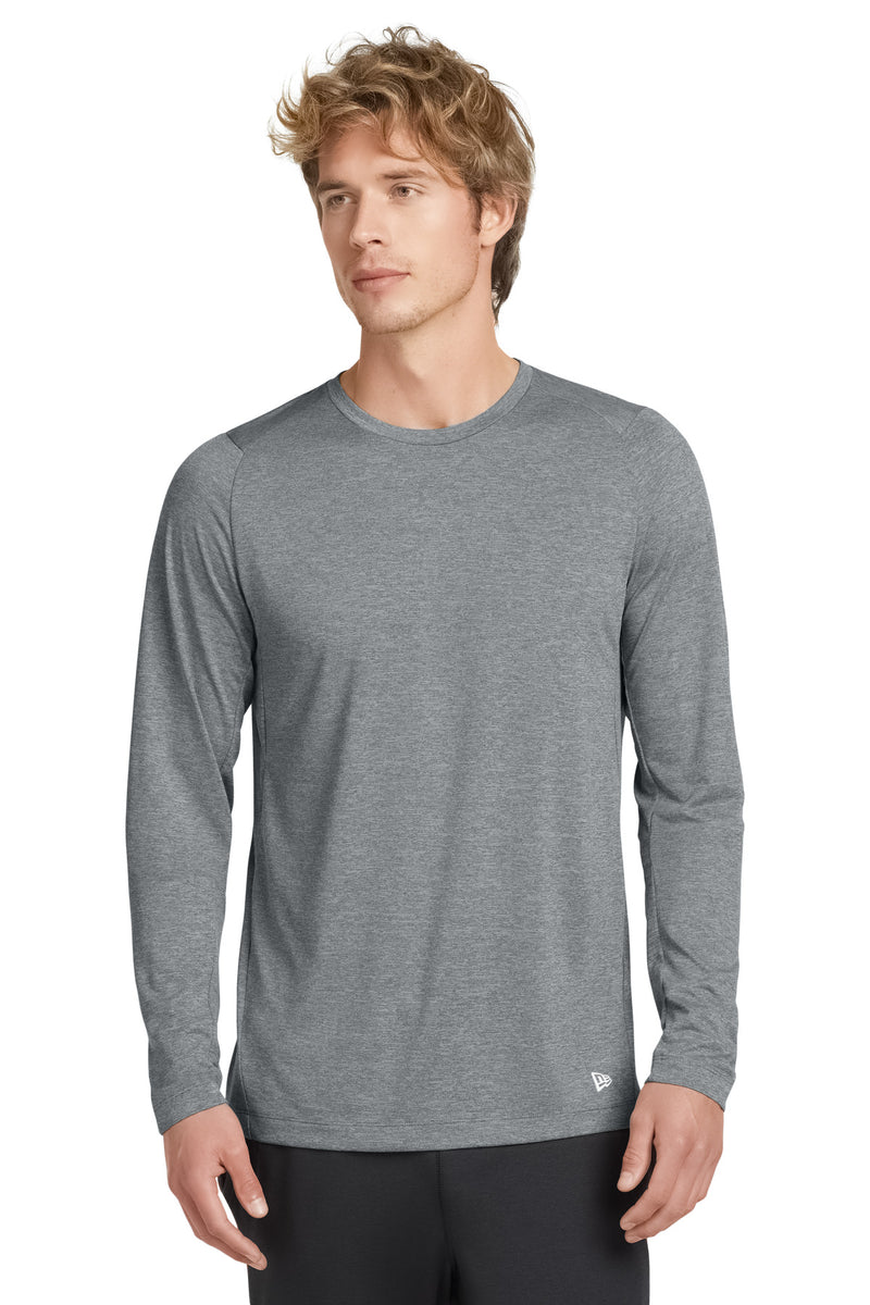 New Era  Series Performance Long Sleeve Crew Tee - Rainstorm Grey
