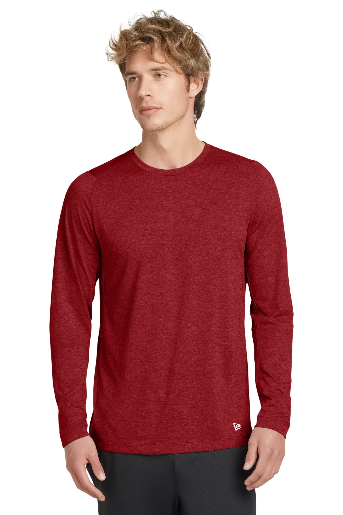 New Era  Series Performance Long Sleeve Crew Tee - Scarlet